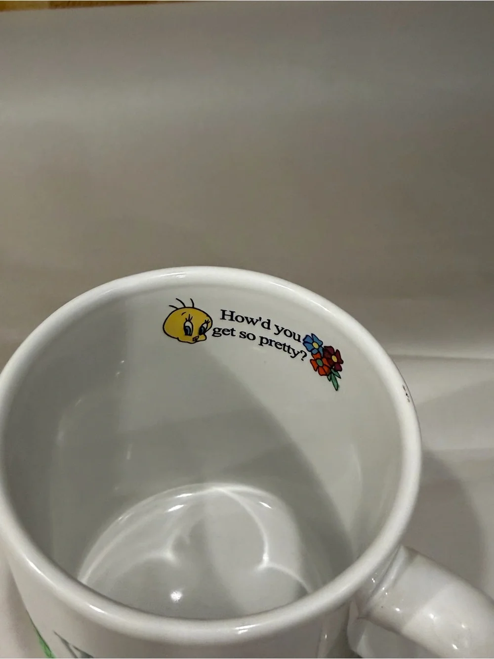 TWEETY BIRD MUG COFFEE CUP WORLD'S PRETTIEST MOM 2000 WARNER BROS GIFT FOR MOM